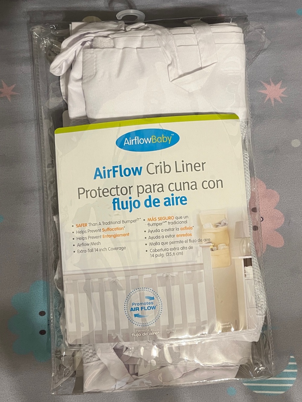 AirFlowBaby AirFlow Mesh Crib Liner, Extra-Tall 14”